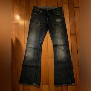 MENS Diesel ZAF Bootcut Flared Jeans RARE